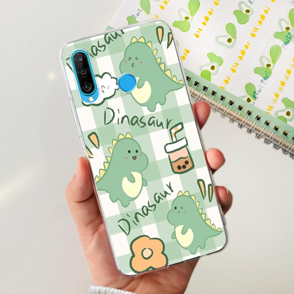 For Huawei P30 Lite Case MAR-LX1M MAR-L21A MAR-LX1A Cute Astronaut Cover Clear Silicone Bumper For Huawei P30 Pro Lite P 30 Capa