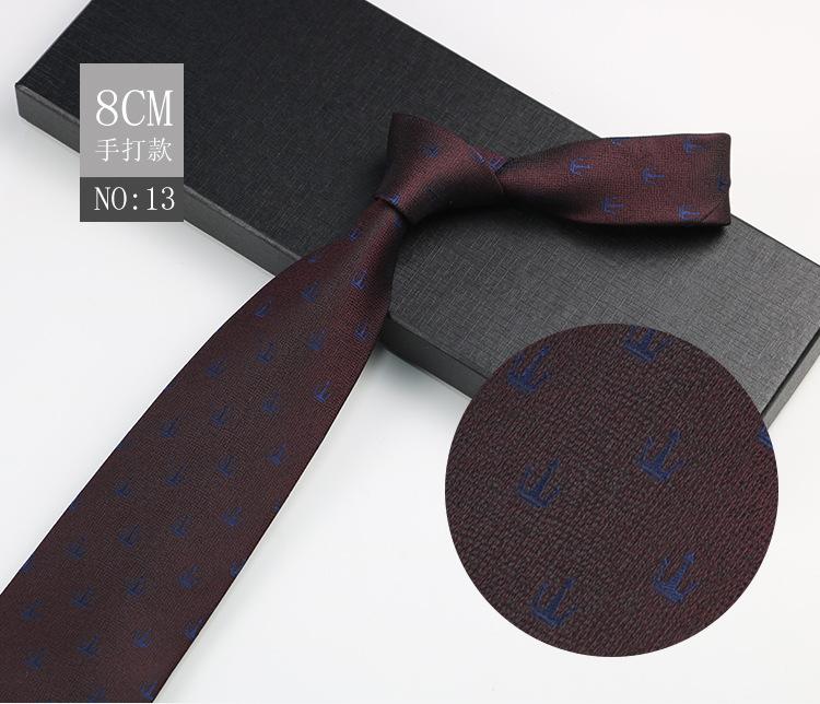Мужской галстук 8 см Платье Джентльменский костюм Рубашка Бордовый Свадебный Жених Узор Ручная работа Деловой галстук