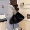 Plush Faux Fur Tote Bag For Daily Use With Soft Texture And Stylish Design
