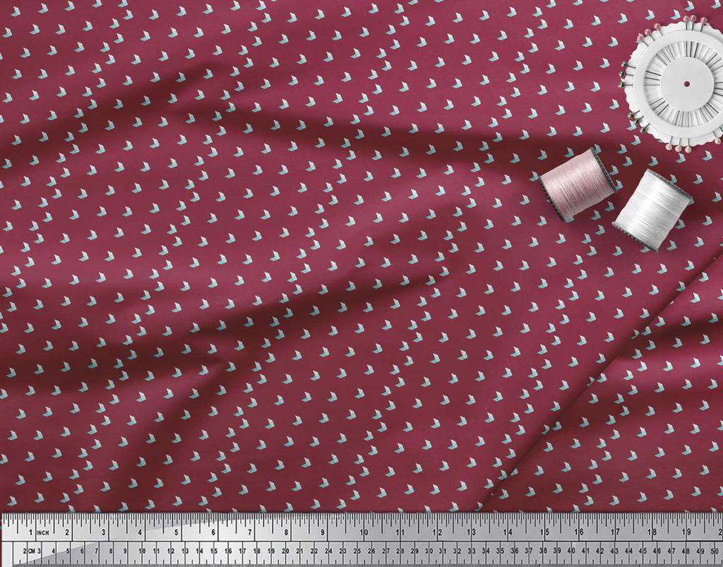 Soimoi Красная японская креп-сатиновая ткань Arrows Arrow Printed Ткань 1 метр 42 дюйма
