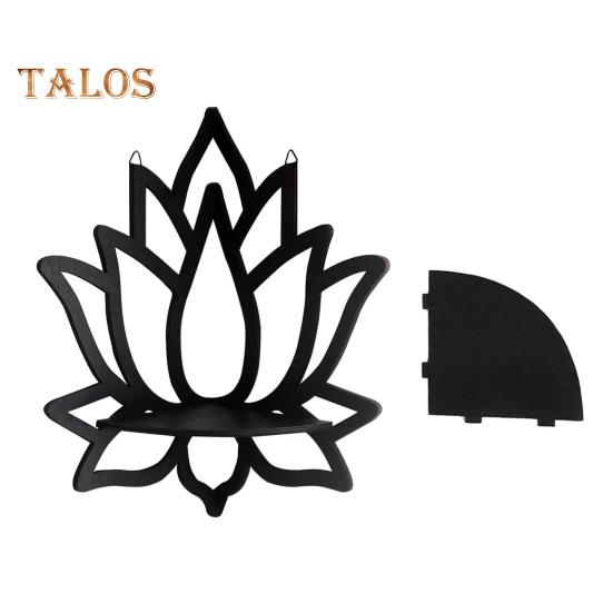 Wooden Wall Corner Shelf Easy Assembly Scented Candles Display Organizer Shelf Boho Aesthetic Wall Mount Floating Corner Shelf for Bedrooms Living