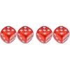 6 Sided Dice Set Dice Rounded Translucent Color Dice Board Game Teaching Math Dice Set (10 Pieces Red) Tw