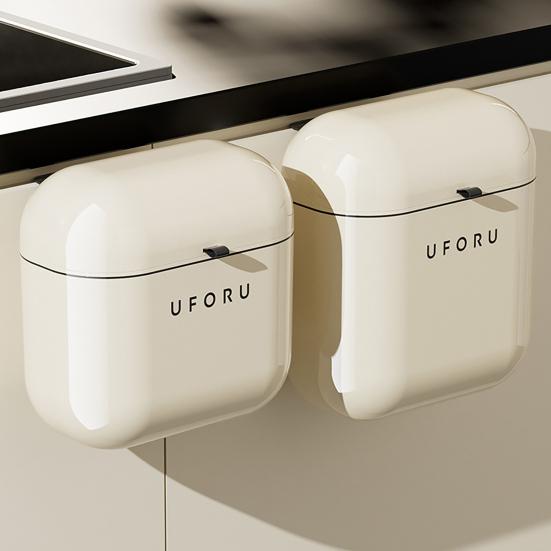 Wall-mounted Kitchen Trash Can with Lid Large Capacity Strong Load-bearing Kitchen Hanging