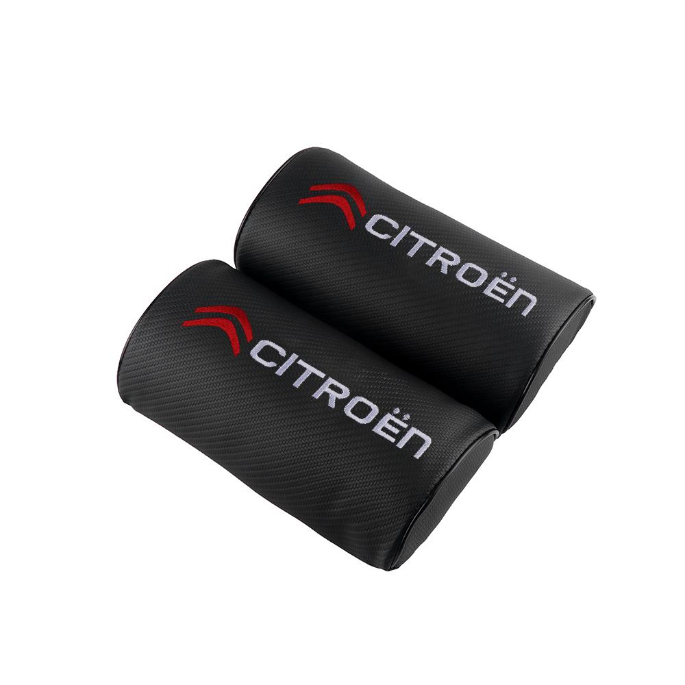 Car Seat Carbon Fiber Soft Headrest Neck Support Pillow Travel Rest Accessories For Citroen C1 C2 C3 C4 C4L VTS C-ELYSEE Celysee