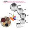 5pcs Set Stainless Steel Measuring Cups Kit Sugar Coffee Milk Kitchen Gadget Baking Tools