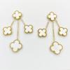 High-Grade Lucky Four-Leaf Clover Tassel Earrings Niche Design Earrings Temperament Simple Versatile Senior Sense Of Female Earrings