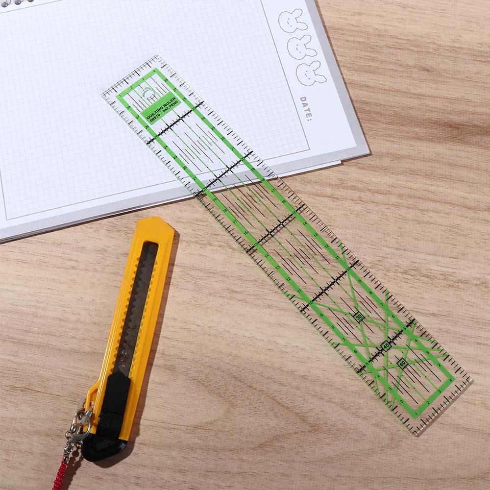 DIY Акриловая линейка для квилтинга Прозрачная зеленая швейная линейка Прямоугольная линейка для рисования Портной