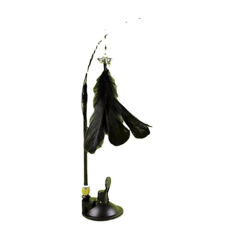 Интерактивная игрушка для кошек Handfree Cat Stick Играющий котенок Играющий тизер Палочка Игрушка на присоске Птица/перо Кошачья палочка Товары для домашних животных