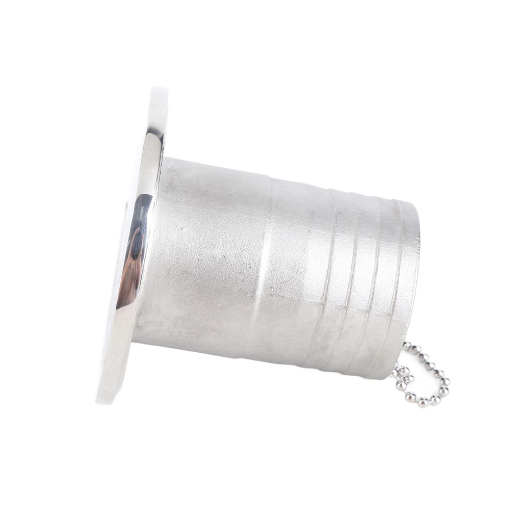 Boat Diesel Deck Filler with Cap 50mm 316 Stainless Steel Fuel Fill for Yachts Caravans Campers RVs