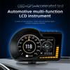 Автомобильный HUD OBD+GPS Цифровой прибор Головной дисплей Спидометр Тест ускорения и торможения