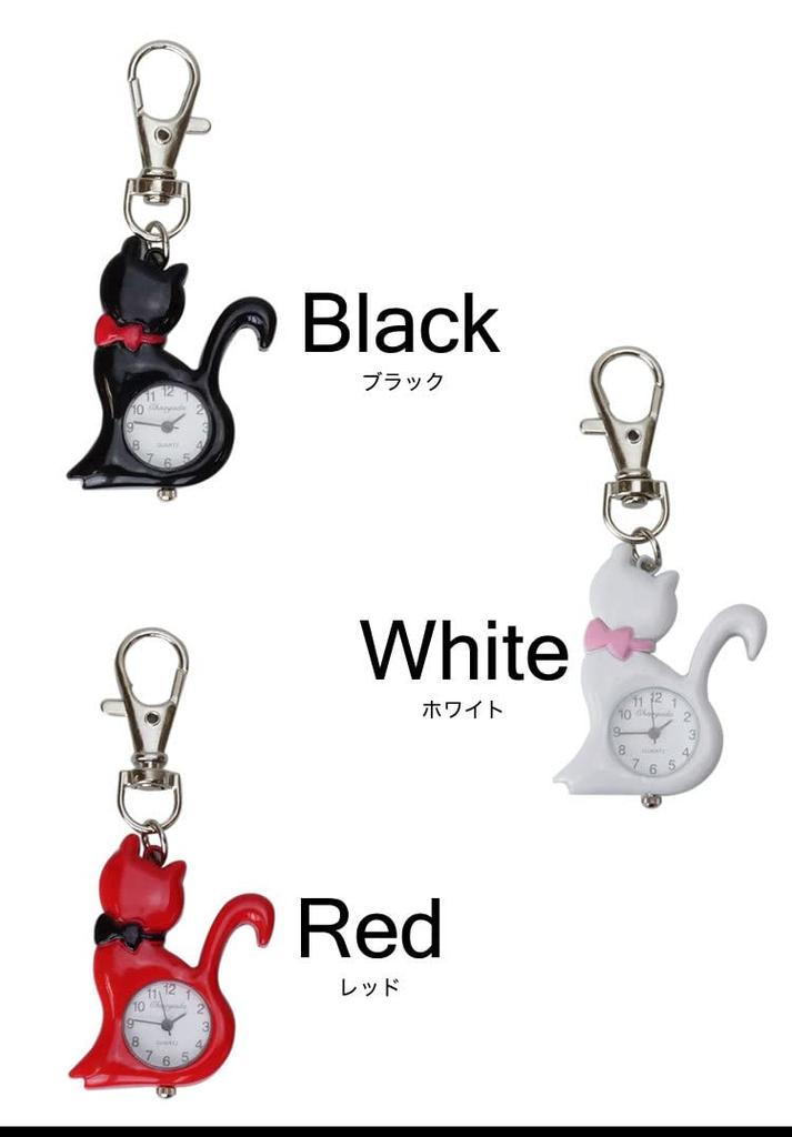 Prendre Часы Карманные Часы Брелок Баклажан Простой Рюкзак Сумка Карман Школьная Сумка Медсестра Часы Кошка Кошка PR-CATWATCH (черный)