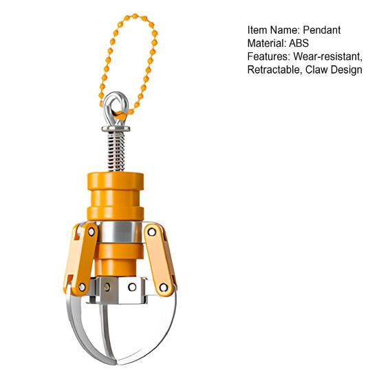 Мини-брелок-машинка с когтями, функциональная механическая игрушка-когти с выдвижной рукой, механическая стильная подвеска-рюкзак для геймеров, косплей
