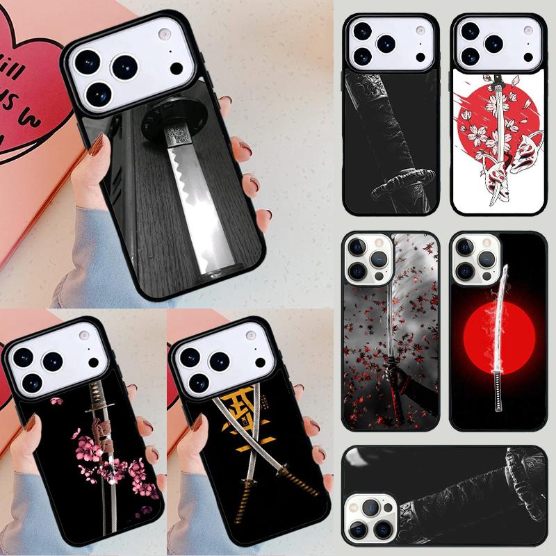 Чехол для телефона Japanese Samurai Katana для iPhone 17 Air 14 15 13 12 Max Чехол для Apple 14 15 16 16e 11 Pro Max Plus