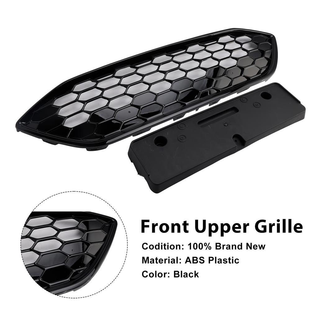 Глянцевая черная решетка переднего бампера подходит для Ford Focus ST + ST Line MK4 2018-2021