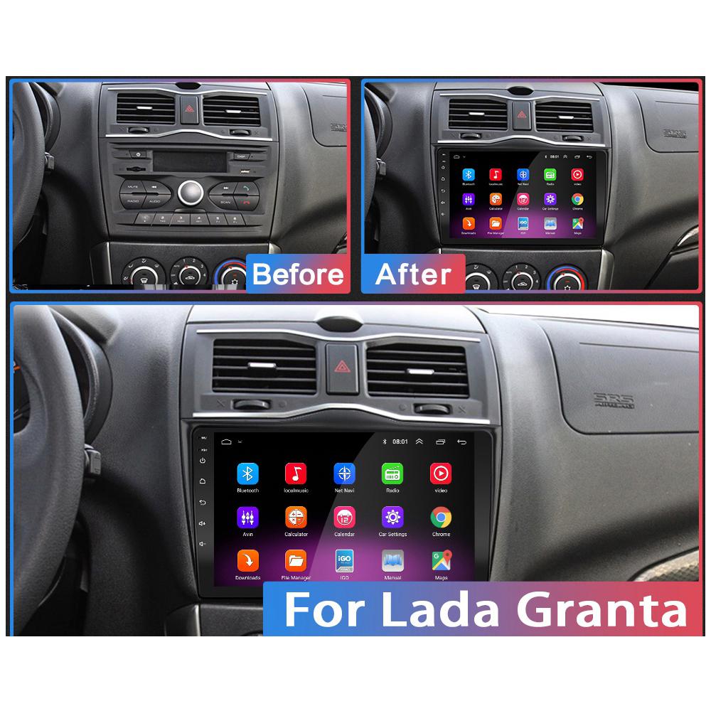 icreative Автомобильная стереосистема на базе Android 2 Din для LADA BA3 Granta Cross 2018 2019, GPS-навигация, мультимедийный видеоплеер, экран Carplay