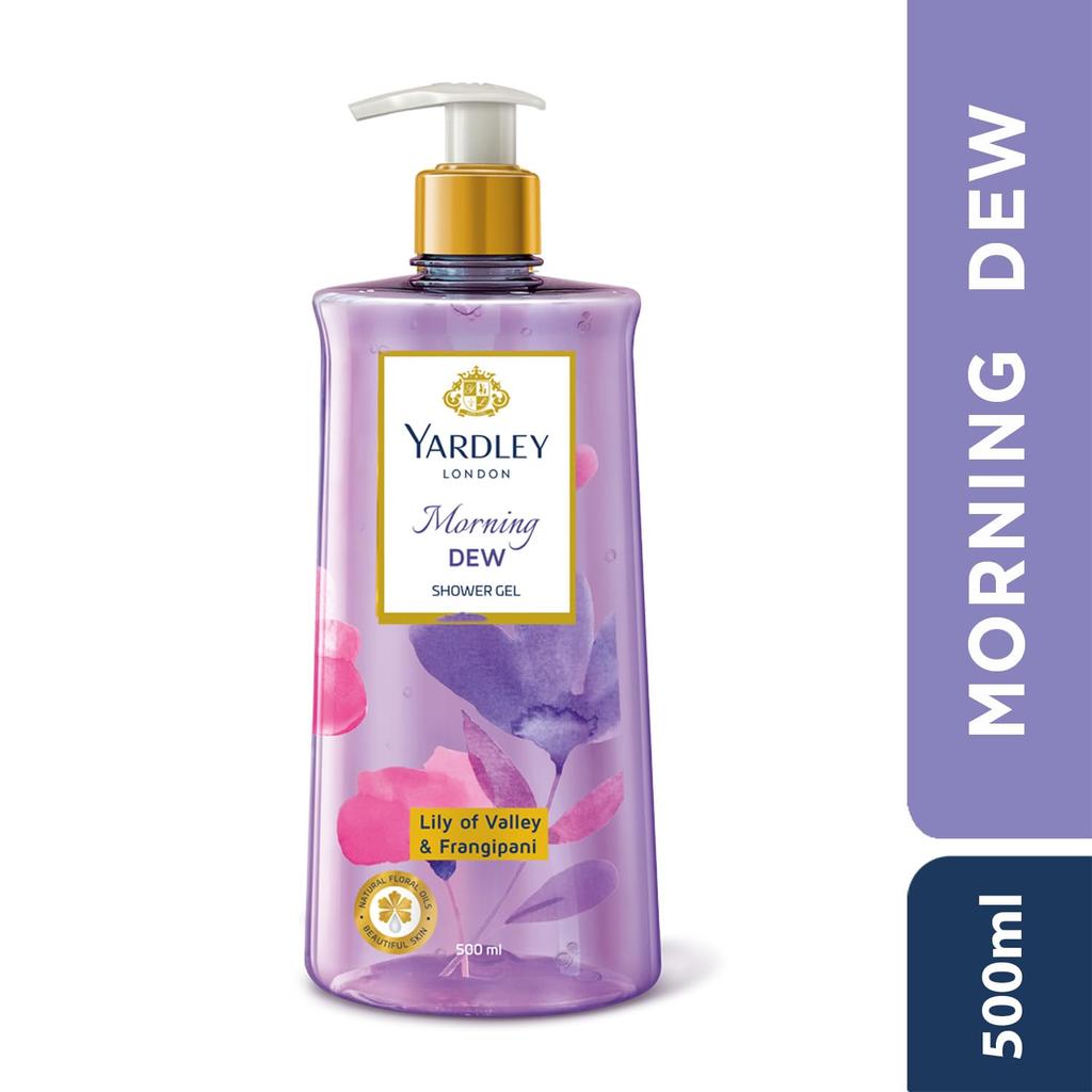 Yardley London Гель для душа 'Утренняя роса' 500 мл Упаковка 1 Роскошный увлажняющий цветочный гель для тела