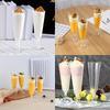 10pcs Durable Plastic Champagne Flute Goblet Clear Margarita Glasses Red Wine Glass  Christmas Party