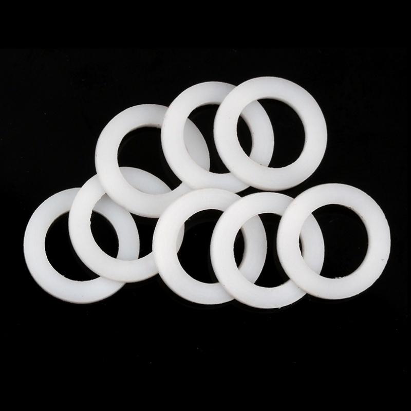 PTFE Flat Washer M2 M2.5 M3 M4 M5 M6 M8 M10 M12 White Sealing Gasket High Temperature Resistance Spacer for Water Pipe Joint