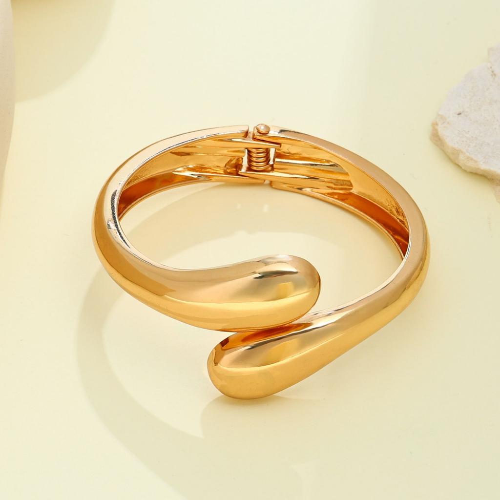 Браслет INS Минималистичный Неправильная Волна Ювелирные Изделия Металлический Глянцевый Браслет Женские Ювелирные Изделия