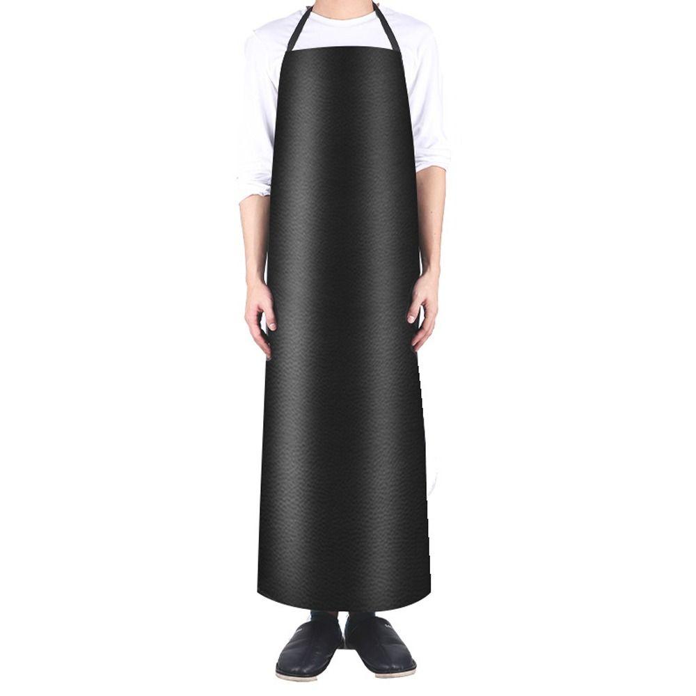 Thick Long Oil-proof PVC Butcher Anti-fouling Chef Apron Apron Cooking Kitchen Work Clothes