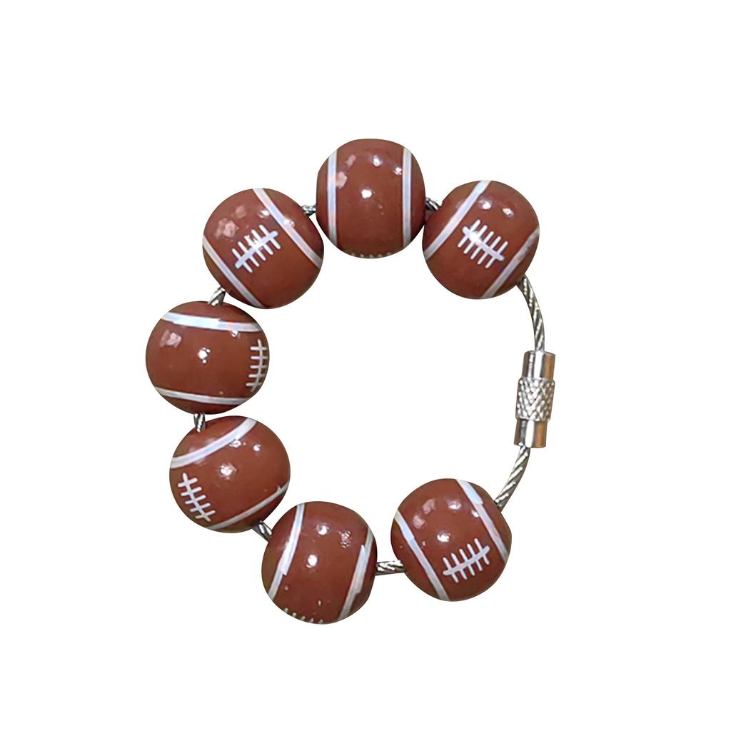 Подвеска для спортивной сумки, аксессуары из деревянных бусин для сумки, пляжная большая сумка, креативная подвеска для пляжной сумки для бейсбола, баскетбола, футбола