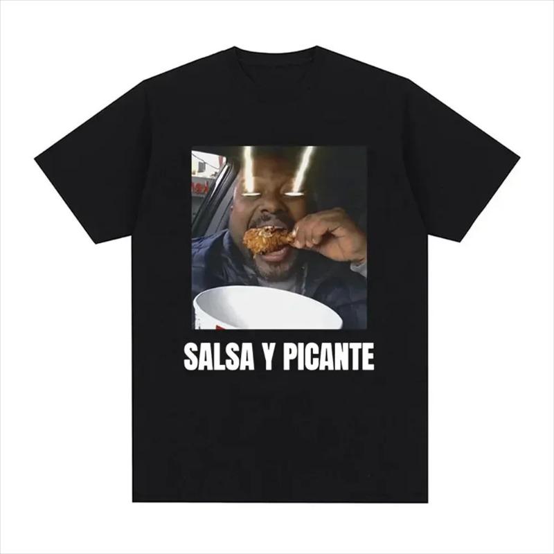 Don Pollo "Salsa Y Picante" Графическая футболка из Огайо Смешная мужская женская модная футболка с коротким рукавом Топы Оверсайз футболка
