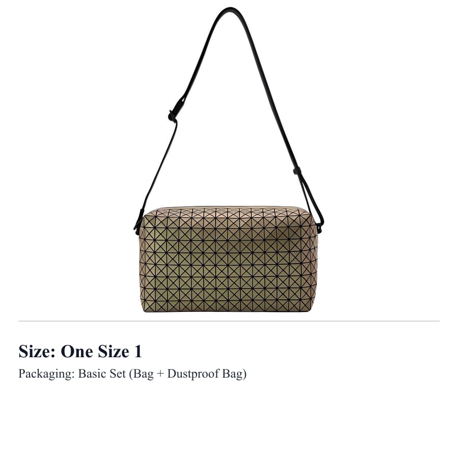 ISSEY MIYAKE Kuro Metallic Finish Polyurethane Crossbody Bags Unisex Orange BB52-AG631-32