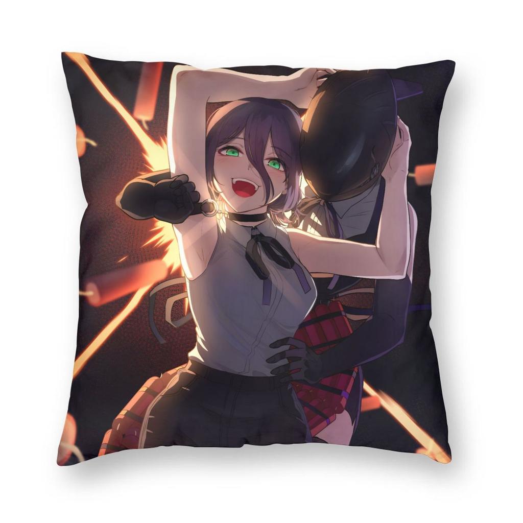 Pochita Chainsaw Man Manga Pillowcase Soft Polyester Cushion Cover Decorations Pillow Case Cover Home Zippered Xcm