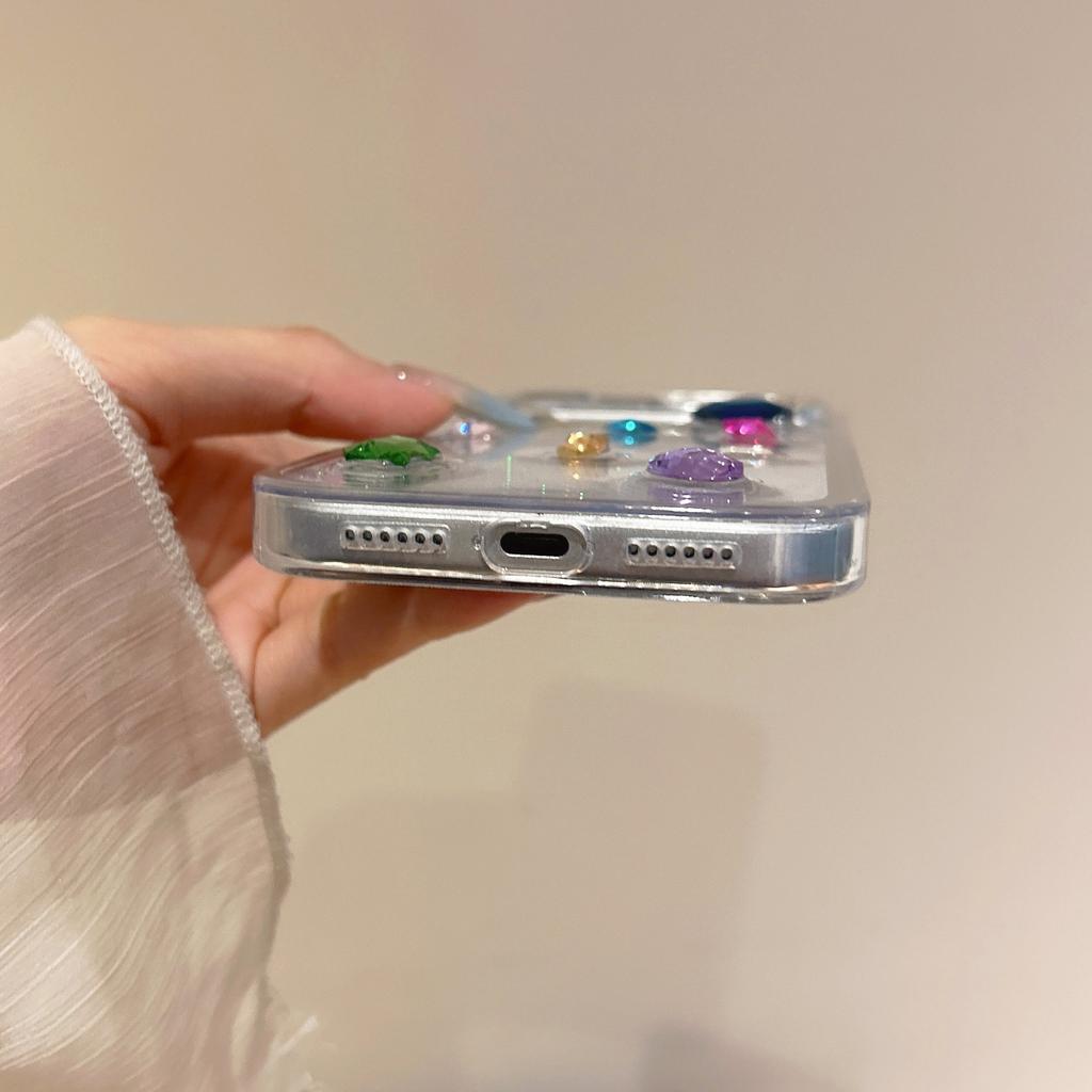 Цветной алмазный ремешок, подходящий для чехла мобильного телефона Apple 11promax, iPhone11pro, креативный модный маленький свежий
