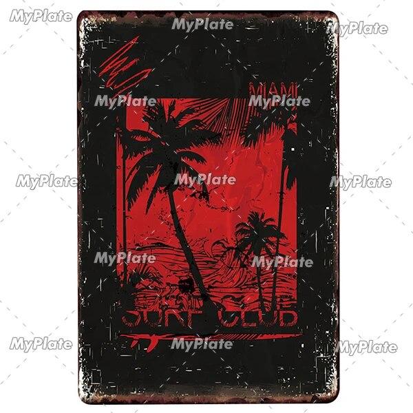 NODE BEACH Vintage Metal Sign Tin Sign Vintage Cafe Decoration Plaque Home Wall Decor Bar Sign Home Decor Poster Drop Shipping