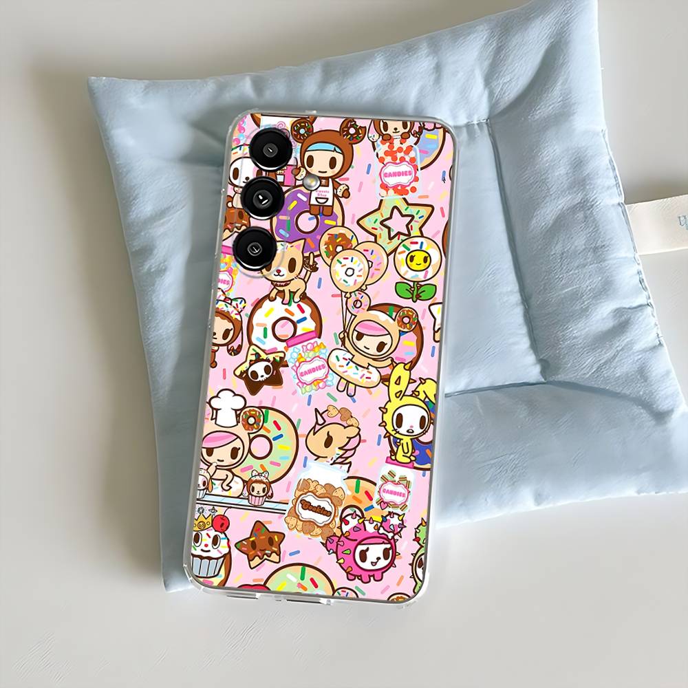 Япония T-Tokidokis Чехол для телефона Samsung S24,30,21,22,23,20 FE,lite,PIus,Ultra,5G,Note,9,10 Прозрачный чехол