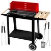 Barbecue À Charbon Sur Roues Avec Étagère Et Grille Réglable 4 Niveaux + Accessoires - Five-Star Grill&Chill (GC0010)