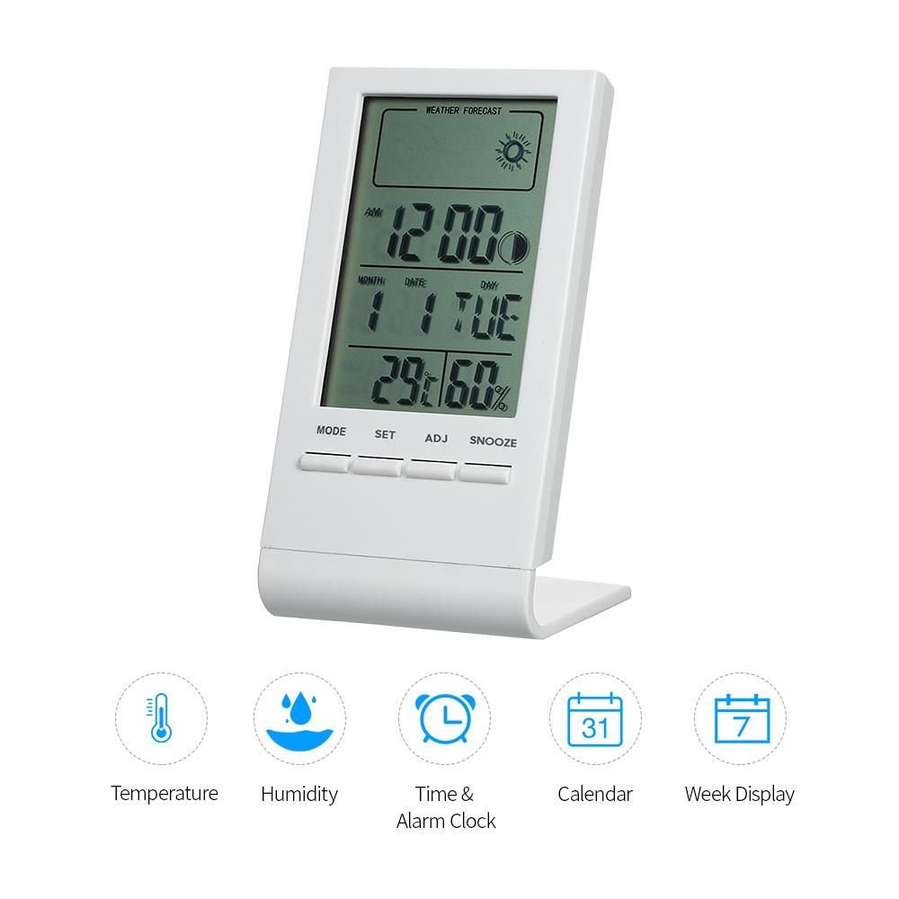 Mini Digital Thermometer Indoor Hygrometer Room celsius Fahrenheit Temperature Humidity Monitor Meter Gauge Alarm