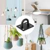 TongWey Ceiling Hook Eye Plate Hanging Hardware Wall Hook U-Shaped 304 Stainless Steel Corrosion Resistant Rust-Free High Strength Mounting (4 Pad Eye