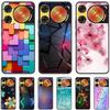 For ZTE Nubia Music 2 Case 2025 Soft Black Silicone Bumper Butterfly Painted Phone Cover for Nubia Music2 Cases Fundas Capa