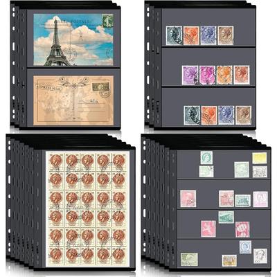 20 листов страниц марок для переплета альбома марок 1/2/3/4 карманов для коллекционеров марок Принадлежности для коллекционирования почтовых марок Книга для коллекционеров марок Дисплей