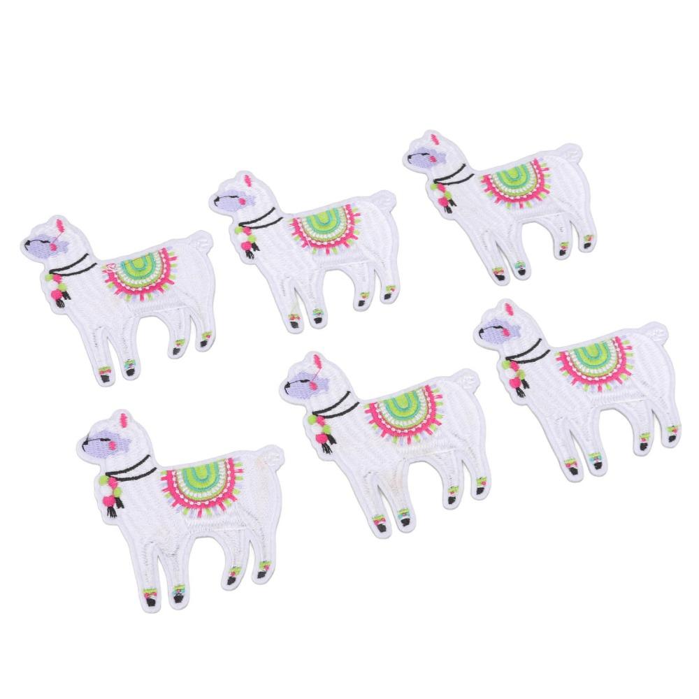 6pcs DIY Embroidery Sew On Patches Washable Embroidered Patches Cute Iron On Patches For Bags