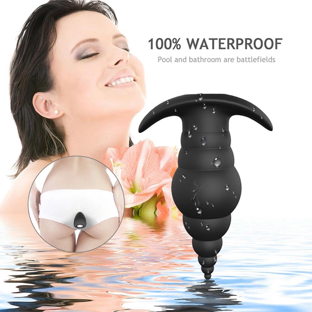 USB перезаряжаемый 9 скоростей силиконовый электрический шок секс-игрушки анальная пробка вибратор