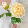 2 Heads Silk Plastic Lifelike Flowers Peony Bridal Bouquets Vivid Simulation Plants  Party Supplies