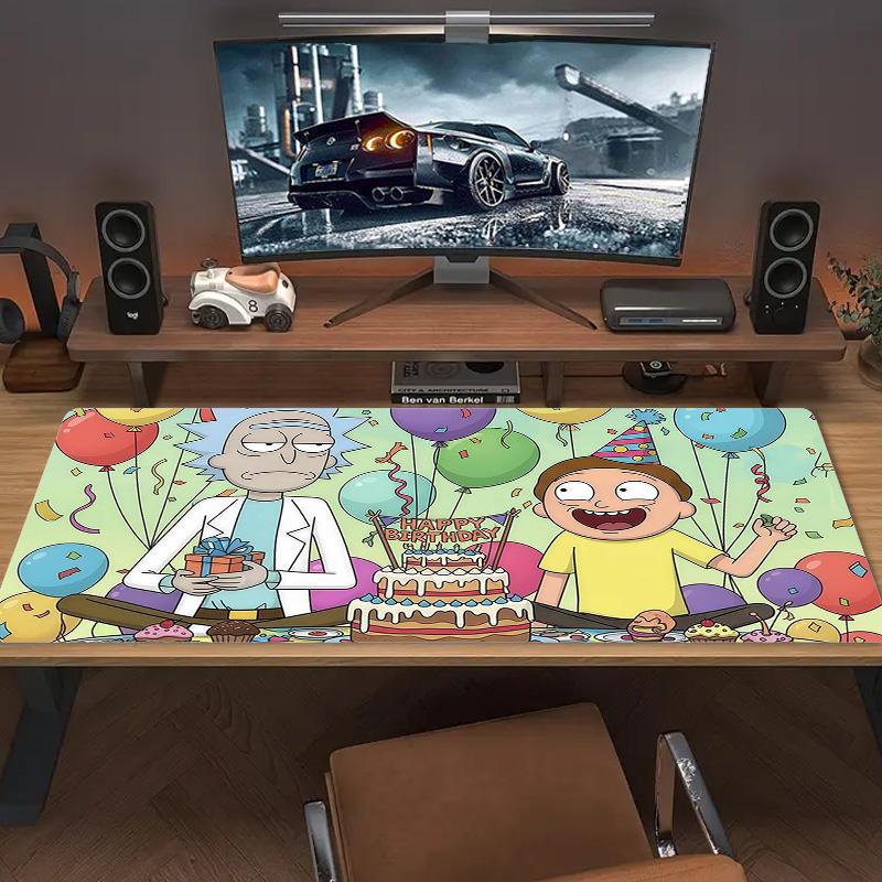 Rick and Morty Print  Cushion Non-slip Laptop Tablet Big Mousepad XXL Mat Mini PC Playmat With Lock edge