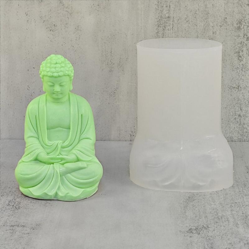 Candle Moulds Clay Moulds Crafts Moulds Hand-making Supplies Buddhism Shape Non-stick Silicone Material for Figure Craft