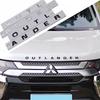 Car 3D ABS Letters Logo Decals Sticker For Mitsubishi OUTLANDER Car Front Head Hood Alphabet Emblem Badge Styling Stickers