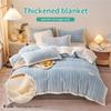 Luxury Bedding Quilt Blanket Flannel Fleece Throw Blanket Nap Blanket Thickened Warm Blanket