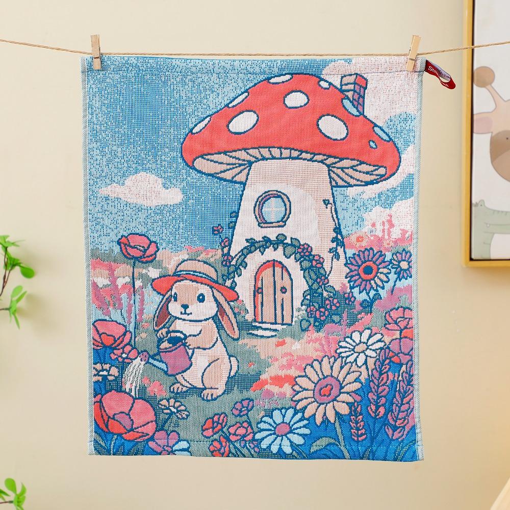 Cartoon Handkerchief Towel 34x40cm Pure Cotton Dish Cloth Cute Kitchen Towel Home Restaurant