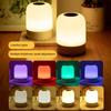 Сенсорные прикроватные лампы с регулируемой яркостью, беспроводной атмосферный светильник с пультом дистанционного управления, регулируемый по цвету перезаряжаемый ночник для спальни