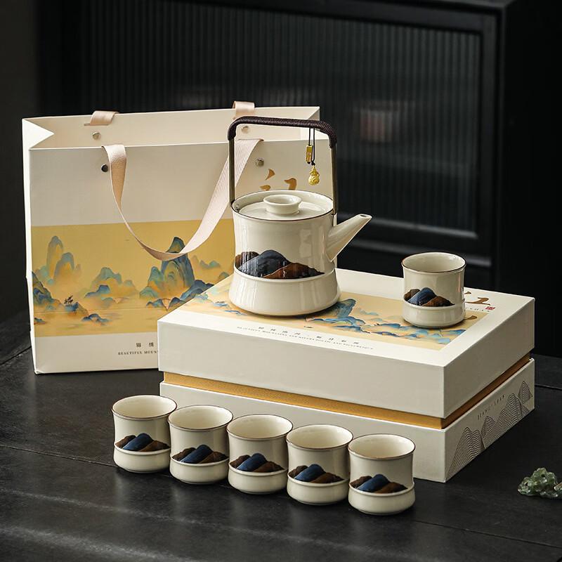 Palace Cultural & Creative Mountains & Rivers Ceramic Tea Set