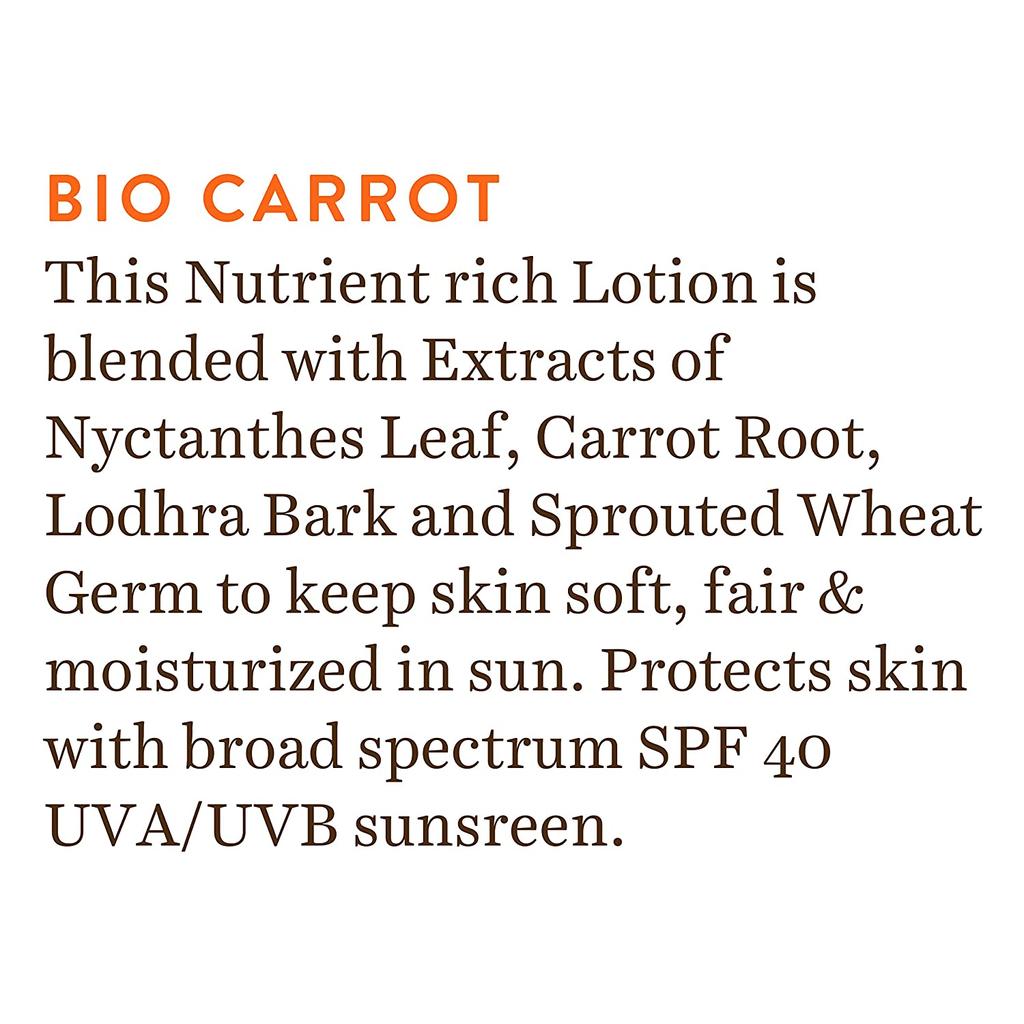 Солнцезащитный лосьон с Морковью 40+ SPF (120 мл), Sun Shield Carrot 40+ SPF Sunscreen Ultra Protective Lotion,  Biotique