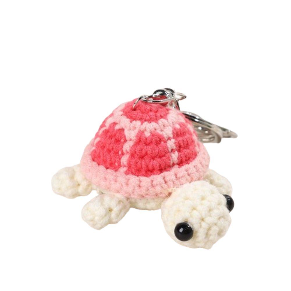 Mini Little Turtle Crochet Keychain Wool Knitting Turtle Doll Pendant Keychain Men