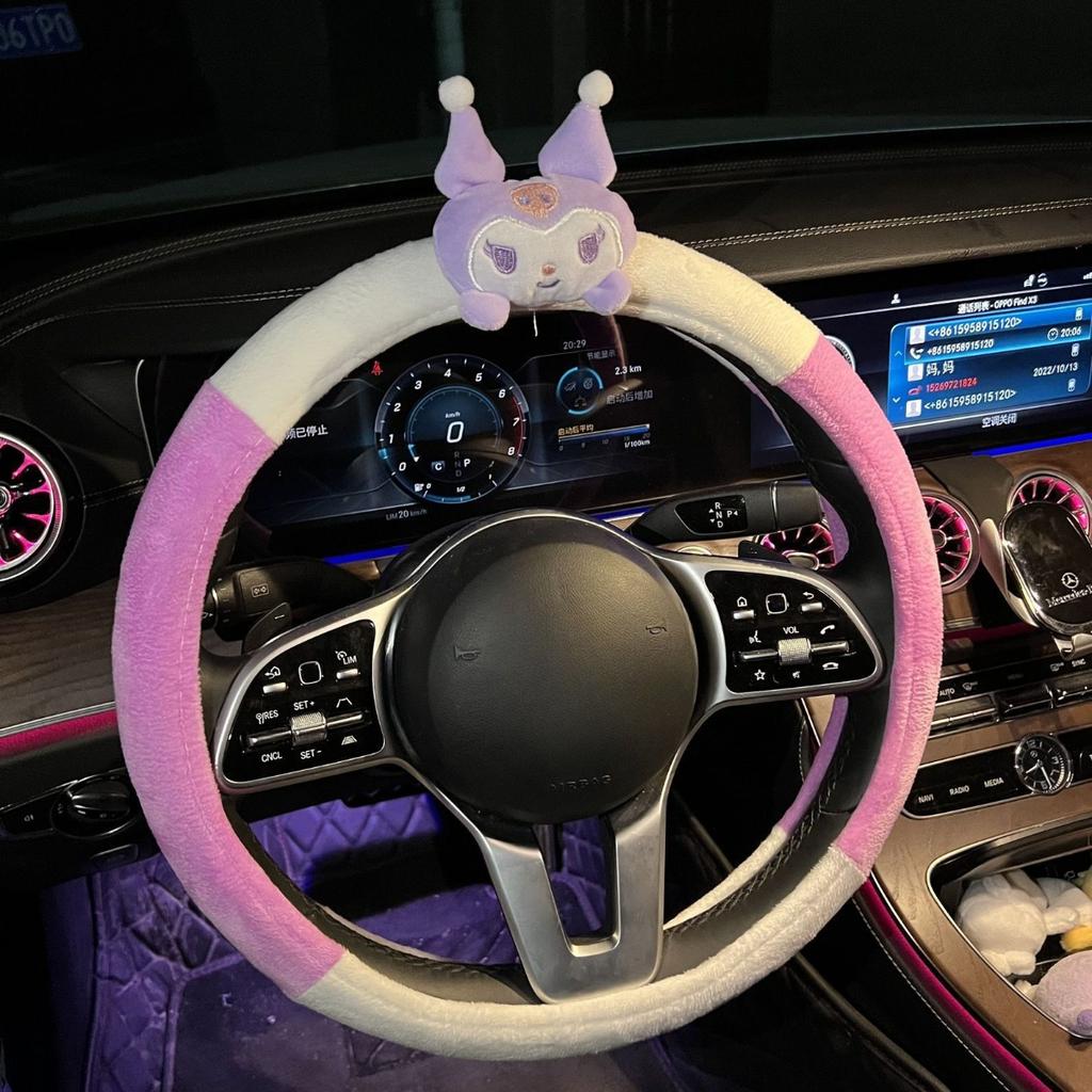 38 см Sanrio Короткий Плюш Универсальная Накидка на Руль Женская Милая Персональная Нескользящая Удобная Теплая Ручка