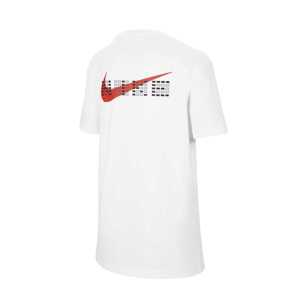 Nike Футболка С Принтом Логотипа Свободного Кроя Детские Топы Белый HJ3962100